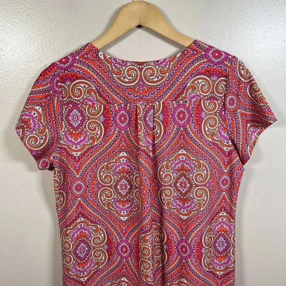 Jude Connally Ella Shift Dress Size Medium Pink Stretch Wrinkle Resistant Travel - Picture 6 of 7